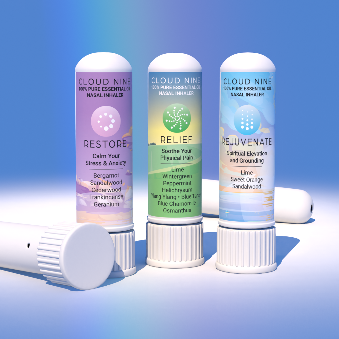 100 Pure Essential Oil, Nasal Inhalers 4 Scents Cloud Nine Flotation